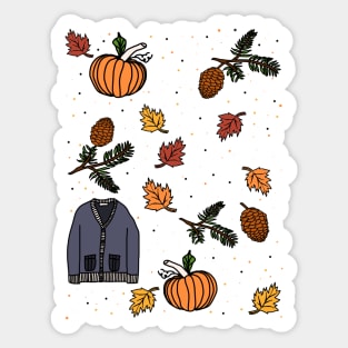 Cozy Autumn Days Sticker